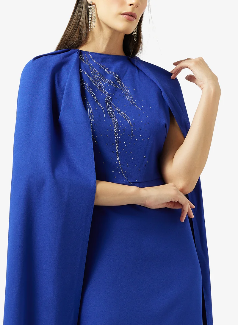 Namshi x  A-line Gown With Cape for Women | Best Price UAE